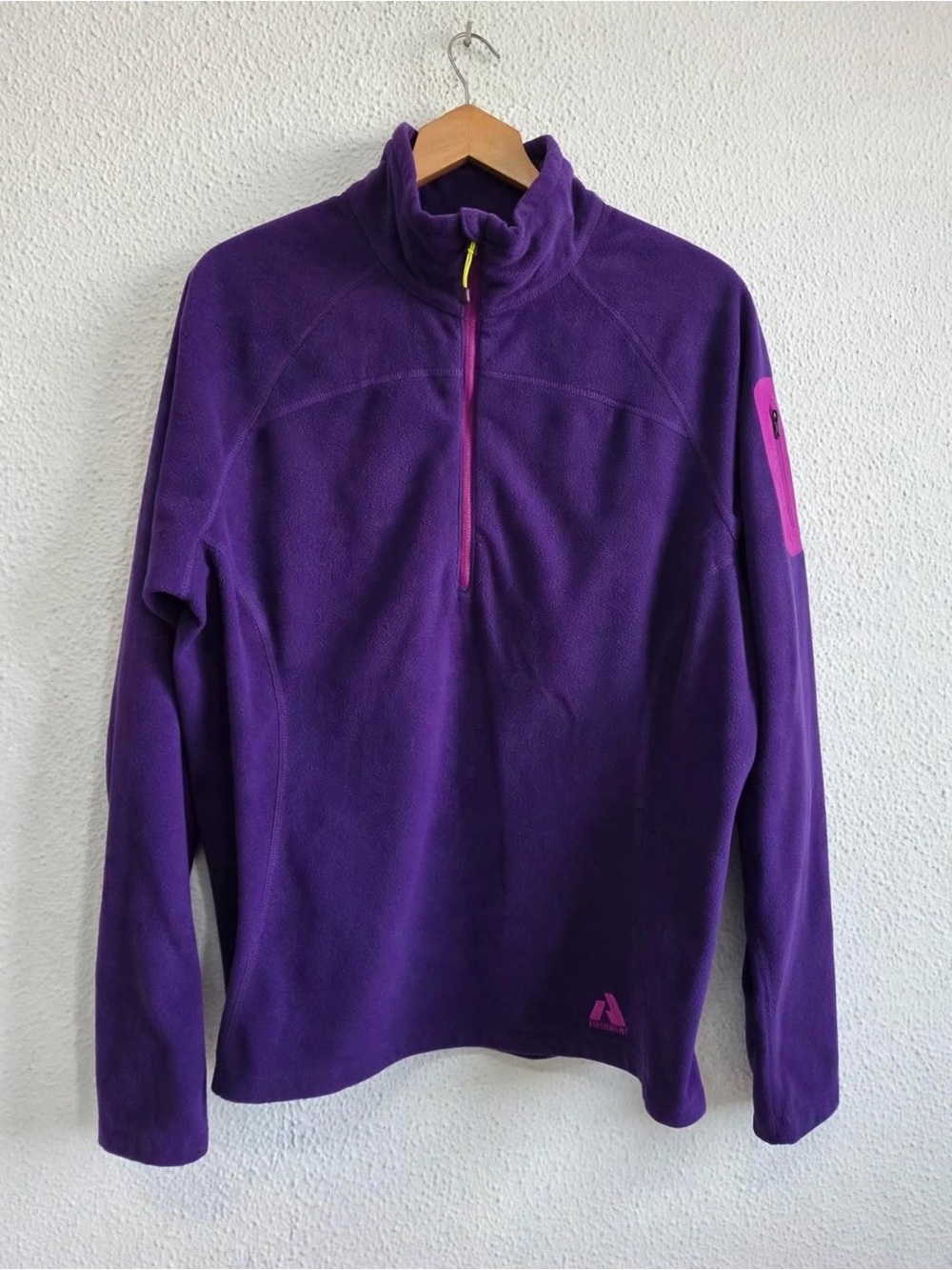 Eddie Bauer Fast Fleece 1/4 Zip Pullover in Purple Magenta Size L